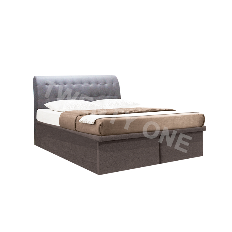 COASTAL FAUX LEATHER  STORAGE BED B