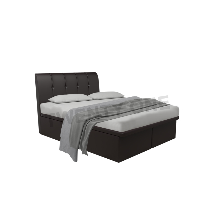 TEAGAN FAUX LEATHER STORAGE BED