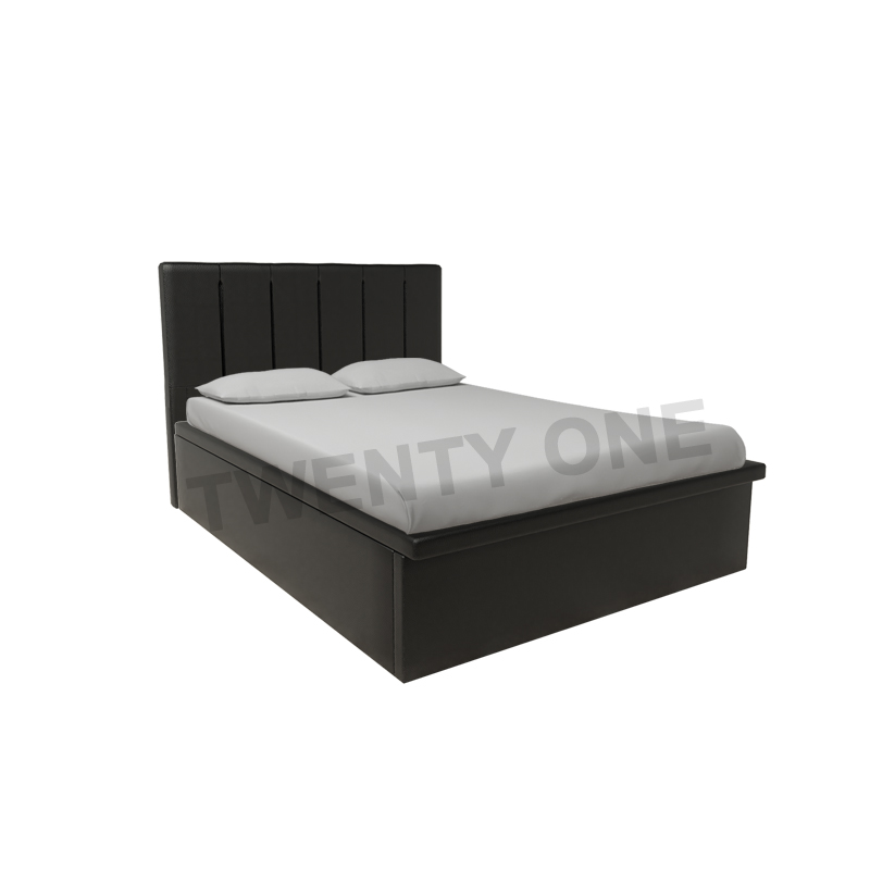 JOURNEE FAUX LEATHER STORAGE BED
