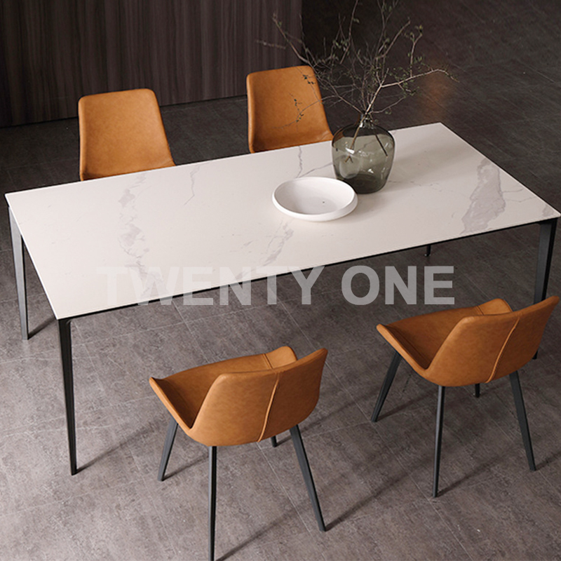 LUPIN DINING TABLE SET ORANGE (1+6)