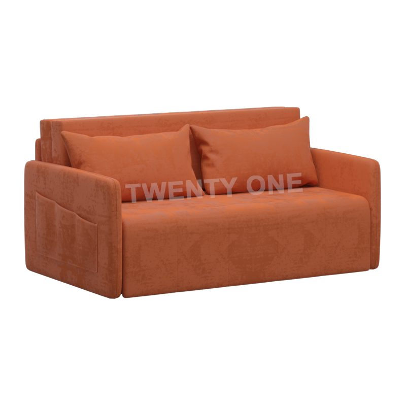 LINDY WATERPROOF FABRIC LATEX STORAGE SOFA BED 1.65 METER