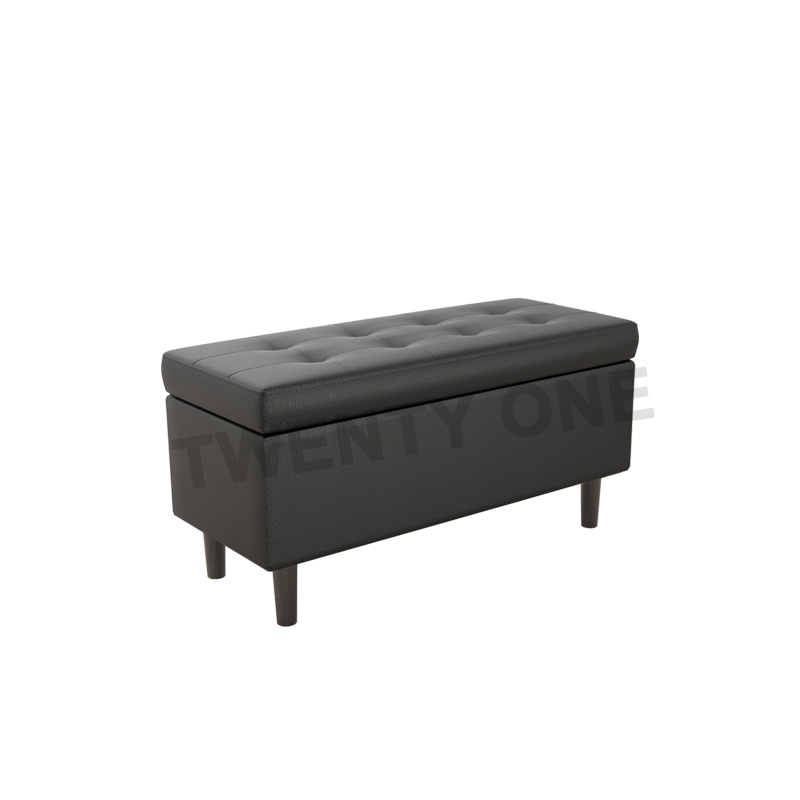 FIONA SERIES FAUX LEATHER STORAGE STOOL -LARGE(HIGH LEG)