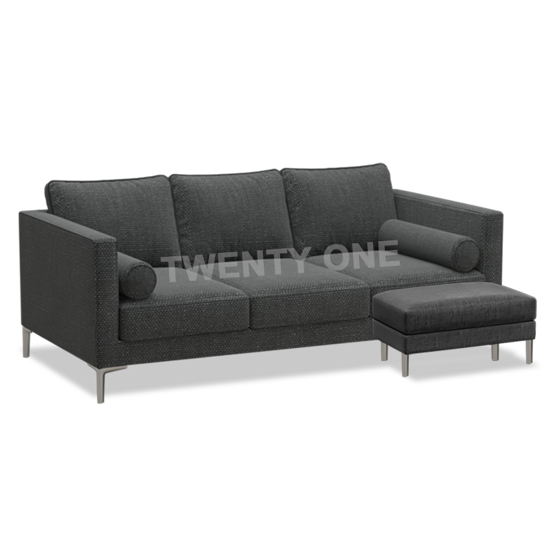 CARTER FABRIC SOFA 3 SEATER WITH STOOL 2.4 METER