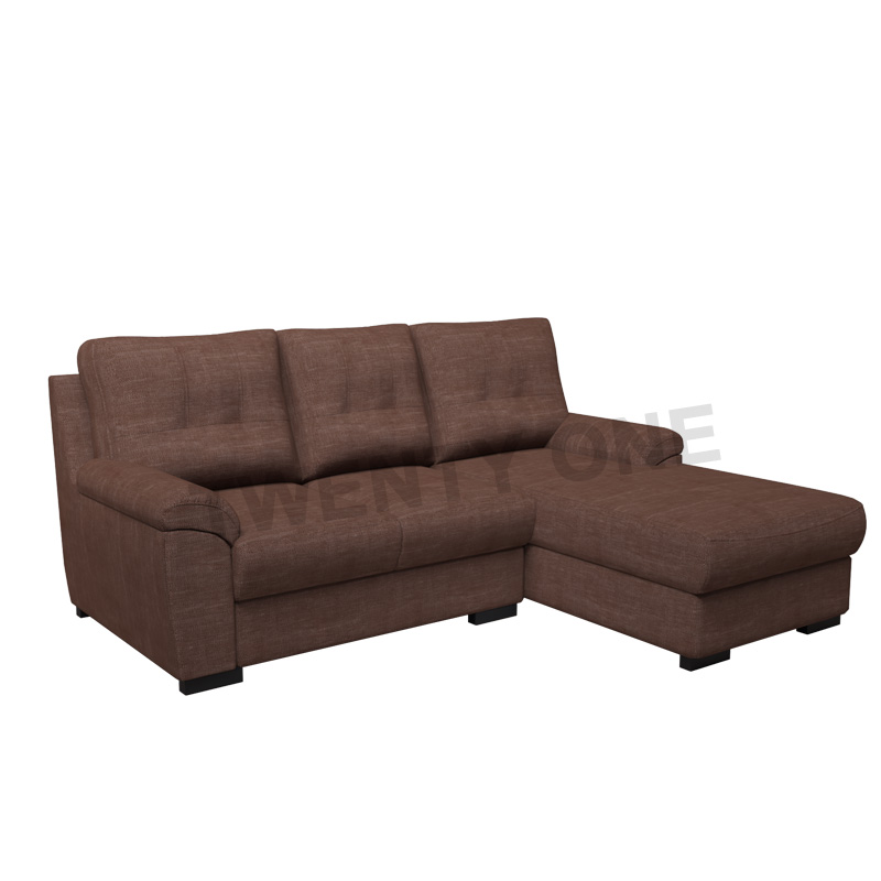 CHERRY FABRIC SOFA WITH CHAISE