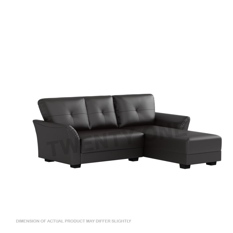 CATALINA FAUX LEATHER SEATER WITH CHAISE SOFA